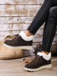 Cora Plush Cuff Lace-Up Platform Booties