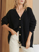 Moncelia Marian Oversized Ribbed V-Neck Cardigan
