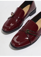 Moncelia Ophelie Patent Square Toe Bar Loafers