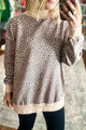 Belinda Leopard Mock Neck Sweatshirt
