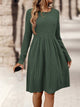 Moncelia Kajsa Ribbed-Knit Long Sleeve A-Line Dress
