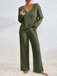 Moncelia Esra Ribbed Knit Wide-Leg Lounge Set