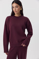 Moncelia Ottilia Cotton-Blend Crew Neck Drop Shoulder Sweater