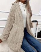 Moncelia Embla Hooded Sherpa Fleece Button Jacket