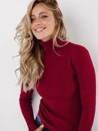 Moncelia Dagny Cotton-Blend Ribbed Knit Turtleneck Sweater