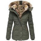 Moncelia Liesl Quilted Faux Fur Hood Puffer Jacket
