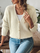 Moncelia Talise Faux Mink Pearl Cardigan