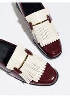 Moncelia Beatrice Patent Fringe Loafers