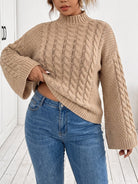 Moncelia Ronja Chunky Cable Flare Sleeve Sweater