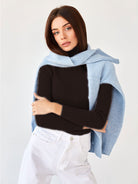 Moncelia Dagny Cotton-Blend Ribbed Knit Turtleneck Sweater