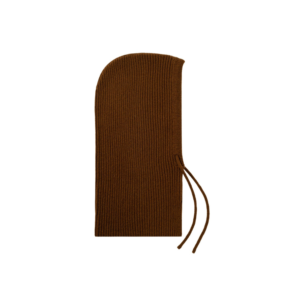 Iona Ribbed Wool Drawstring Hood