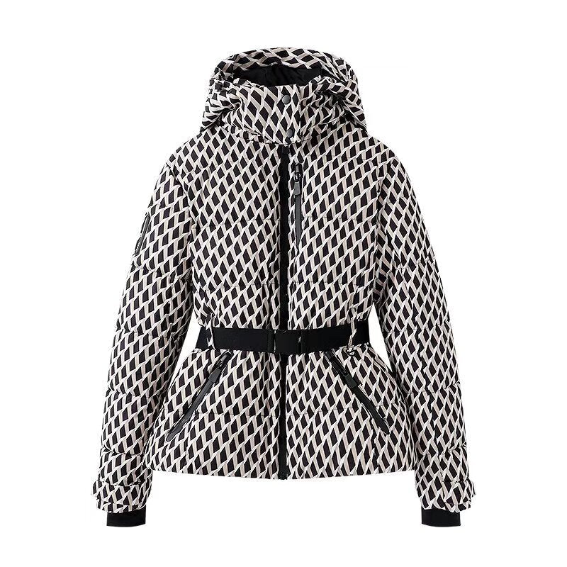 Moncelia Dafne Belted Hooded Quilted Puffer Jacket