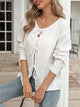 Moncelia Naia Deer Plush Tie-Front Cardigan