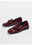 Moncelia Ophelie Patent Square Toe Bar Loafers