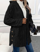 Moncelia Embla Hooded Sherpa Fleece Button Jacket
