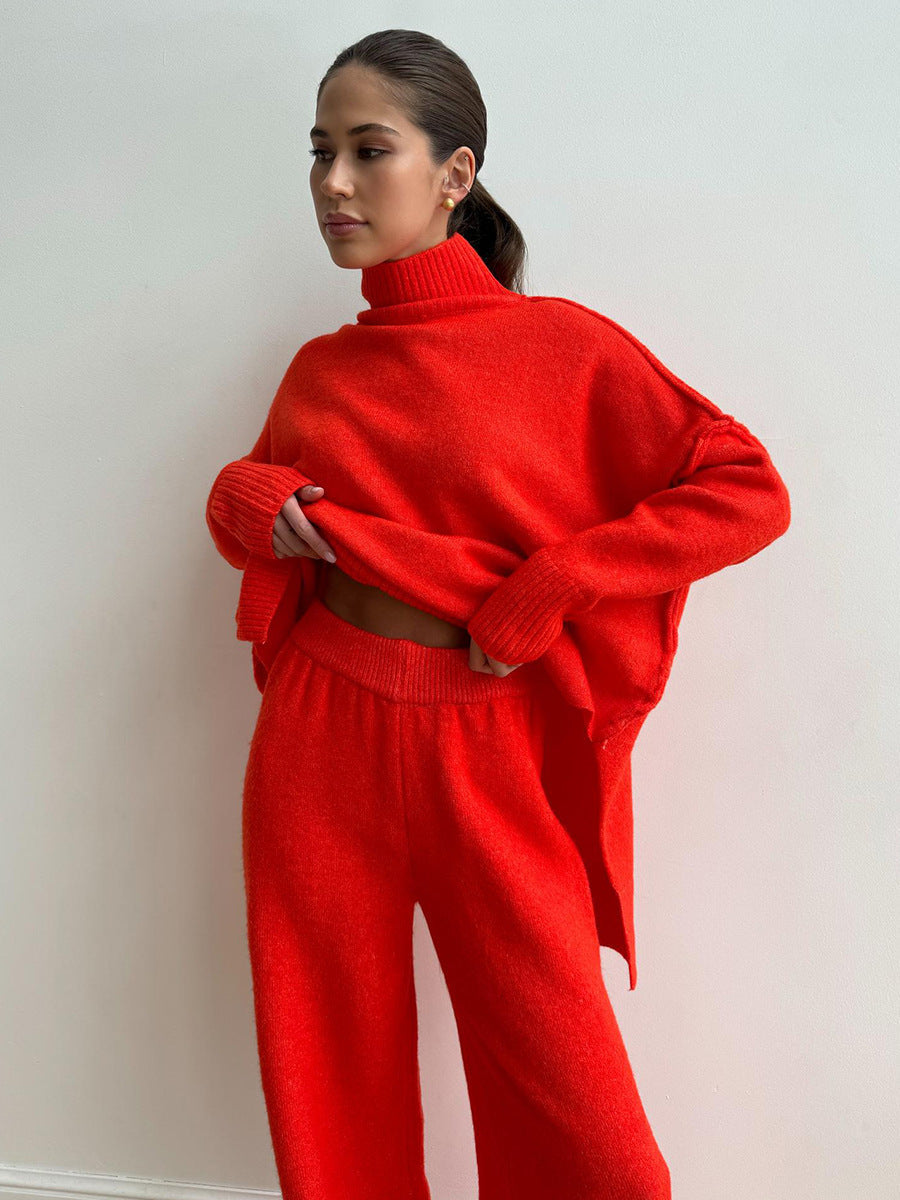 Moncelia Samira Turtleneck Knit Sweater & Pants Set