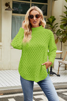 Moncelia Gaelle Textured Mock Neck Tunic Sweater