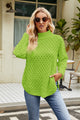 Moncelia Gaelle Textured Mock Neck Tunic Sweater