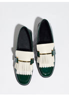 Moncelia Beatrice Patent Fringe Loafers