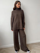 Moncelia Samira Turtleneck Knit Sweater & Pants Set