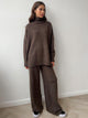 Moncelia Samira Turtleneck Knit Sweater & Pants Set