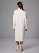 Moncelia Vibeke Turtleneck Knit Sweater Dress
