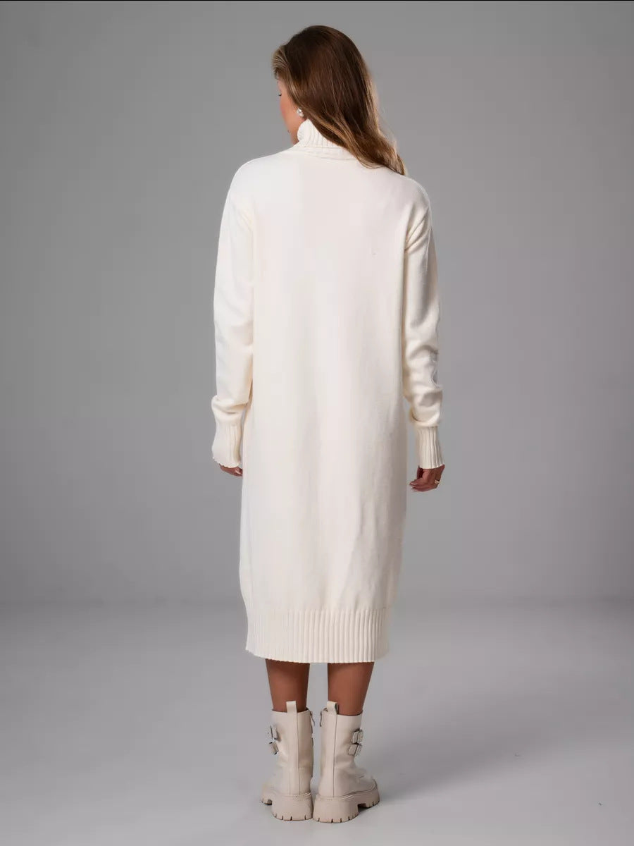 Moncelia Vibeke Turtleneck Knit Sweater Dress