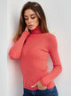 Moncelia Dagny Cotton-Blend Ribbed Knit Turtleneck Sweater