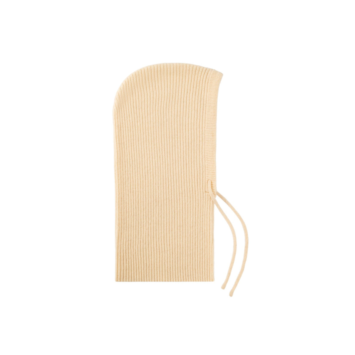 Iona Ribbed Wool Drawstring Hood