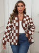 Juliette Checkerboard Open Front Cardigan