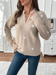 Calla Lace Trim Embroidered Sweater