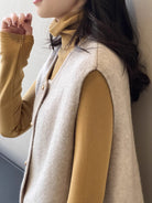Moncelia Amaya Button-Front Knit Sweater Vest