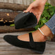 Moncelia Cindy Soft Faux Suede Mary Jane Flats