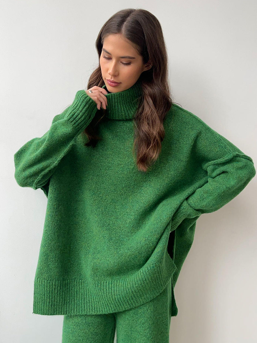 Moncelia Samira Turtleneck Knit Sweater & Pants Set
