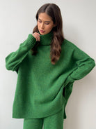 Moncelia Samira Turtleneck Knit Sweater & Pants Set