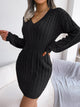 Moncelia Michela Cable-Knit Smocked-Waist Sweater Dress