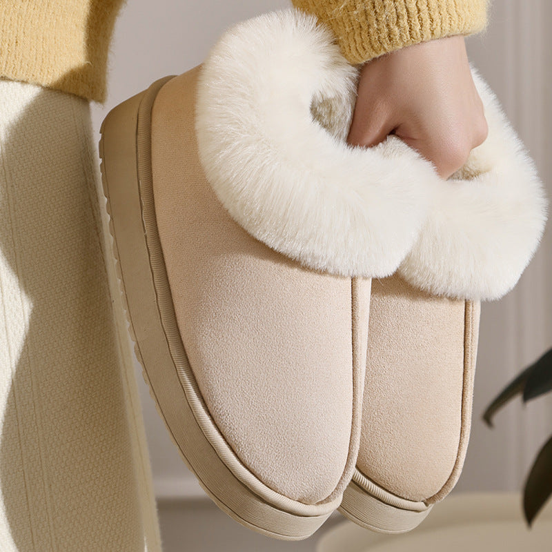 Moncelia Noor Faux-Fur Lined Platform Slipper Booties