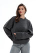 Moncelia Signe Ribbed-Cuff Oversized Pullover Sweater