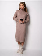 Moncelia Vibeke Turtleneck Knit Sweater Dress