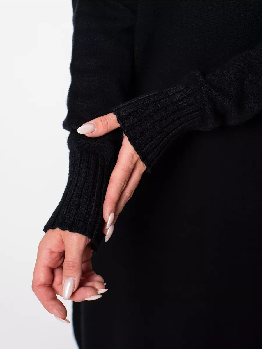 Moncelia Vibeke Turtleneck Knit Sweater Dress