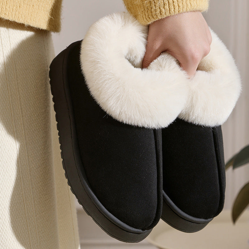 Moncelia Noor Faux-Fur Lined Platform Slipper Booties