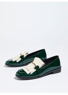 Moncelia Beatrice Patent Fringe Loafers
