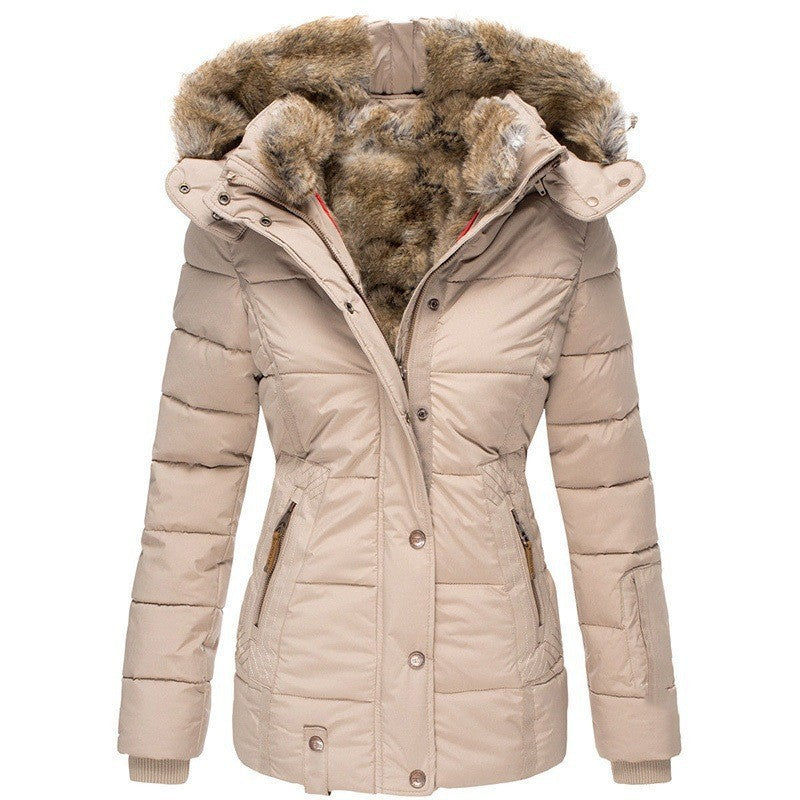 Moncelia Liesl Quilted Faux Fur Hood Puffer Jacket