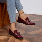 Moncelia Ophelie Patent Square Toe Bar Loafers