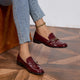 Moncelia Ophelie Patent Square Toe Bar Loafers
