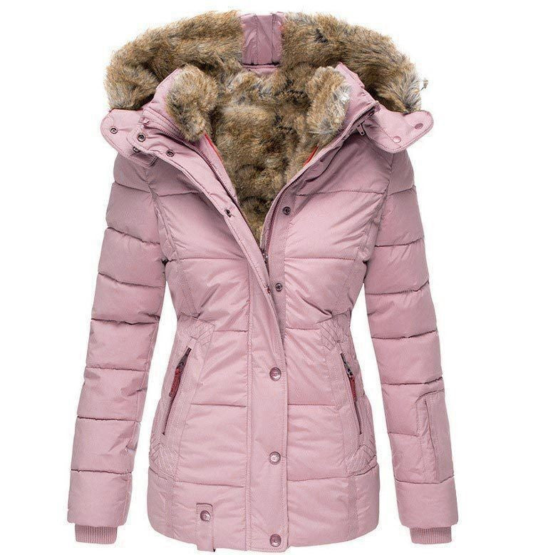 Moncelia Liesl Quilted Faux Fur Hood Puffer Jacket