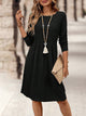 Moncelia Kajsa Ribbed-Knit Long Sleeve A-Line Dress