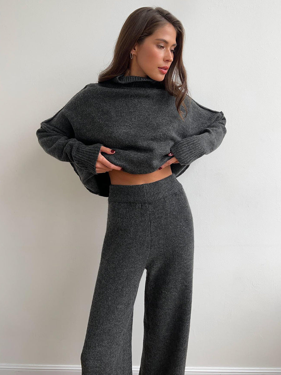 Moncelia Samira Turtleneck Knit Sweater & Pants Set