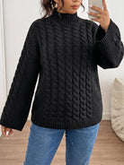 Moncelia Ronja Chunky Cable Flare Sleeve Sweater