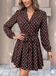 Genevieve Polka Dot Belted Mini Dress